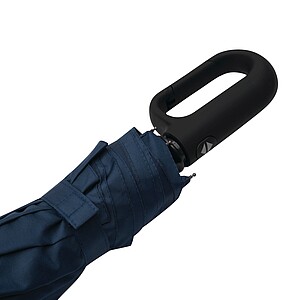 Automatic open/close windproof pocket umbrella, navy blue