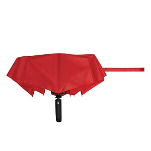 Automatic open/close windproof pocket umbrella, red