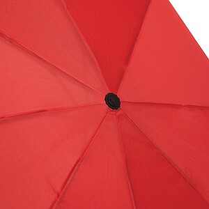 Automatic open/close windproof pocket umbrella, red