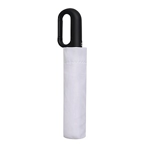 Automatic open/close windproof pocket umbrella, white
