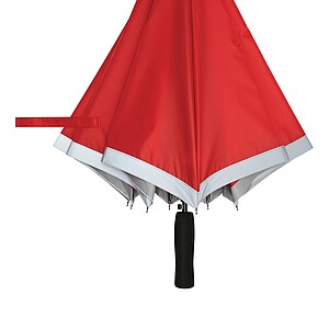 Automatic stick umbrella, red