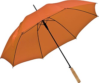 Automatic walking-stick umbrella, orange