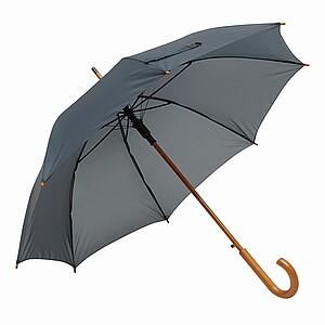 Automatic woodens umbrella, grey