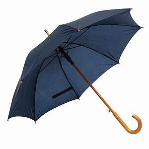 Automatic woodens umbrella, navy