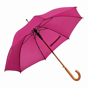 Automatic woodens.umbrella, pink