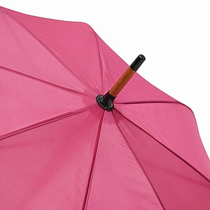 Automatic woodens.umbrella, pink
