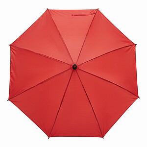 Automatic woodens umbrella, red