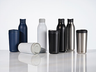 Avira Alok RCS re-steel 360 waterbottle 600ML, navy