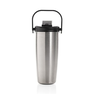Avira Ayala RCS re-steel duosip lockable crossbody tumbler, silver