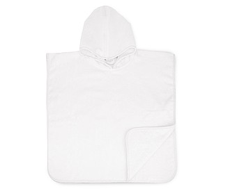 Baby Poncho, white, 450 gr, 55x55 cm