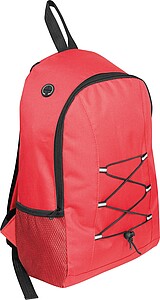 Backpack made of recycled polyester, red
