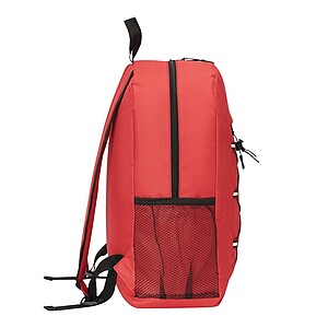 Backpack made of recycled polyester, red
