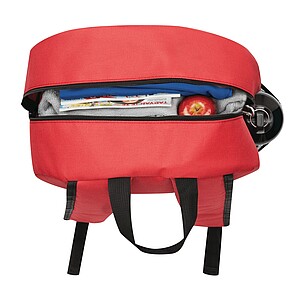 Backpack made of recycled polyester, red