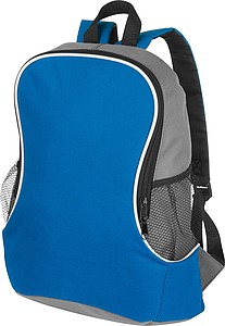 Backpack with side compartments, blue