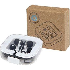 Baekdu wired Type-C headset with recycled plastic storage box, solid black