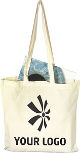 Bag with long handles, NaturalKhaki