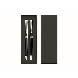 Ball pen and roller set, black