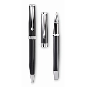 Ball pen and roller set, black