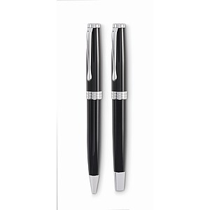 Ball pen and roller set, black