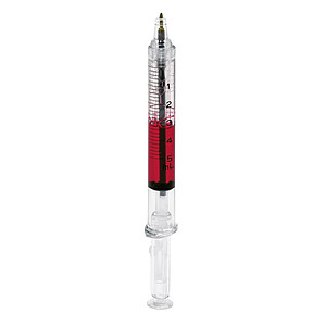 Ballpoint pen "Injection", blue refill,colour red