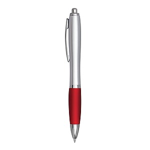 Ballpoint pen, silver|red