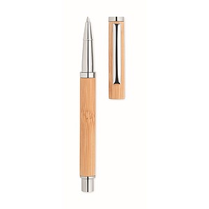 Bamboo barrel roller ball pen