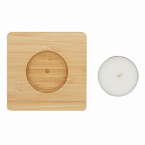 Bamboo candle holder, brown