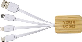 Bamboo charging cable