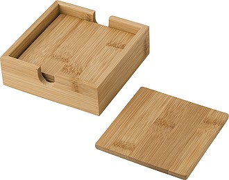 Bamboo coaster set