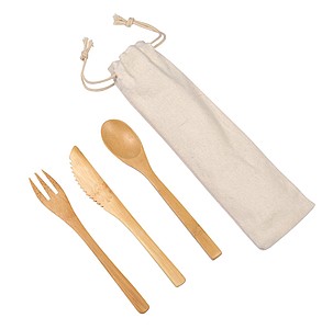 Bamboo cutlery set NATURAL TRIP