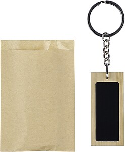 Bamboo keychain Geoffrey, black