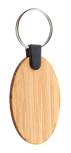 bamboo keyring, oval
