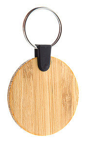 bamboo keyring, round