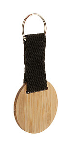 bamboo keyring, round