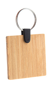 bamboo keyring, square