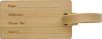 Bamboo luggage tag Shawn