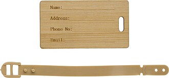Bamboo luggage tag Shawn