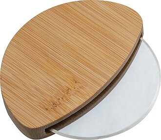 Bamboo pizza cutter, brown
