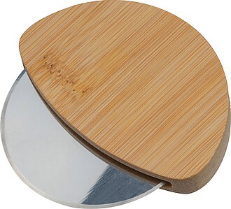 Bamboo pizza cutter, brown