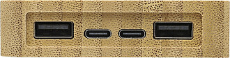 Bamboo solar power bank Elz, brown
