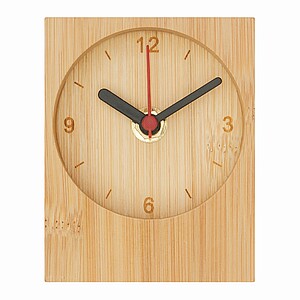 Bamboo table clock, brown