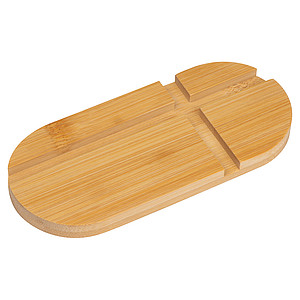 Bamboo tablet and smartphone holder