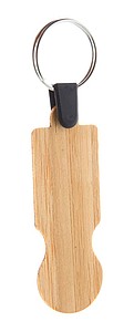 bamboo trolley coin keyring
