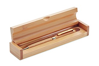 Bamboo twist ball pen in box