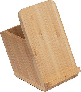 Bamboo Wireless Charger with Pen Holder