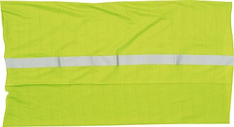 Bandana loop scarf with reflective stripes, yellow fluo