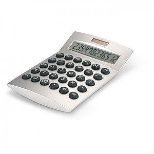 Basics 12-digits calculator, matt silver