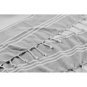 Beach bag with hammam towel, grey