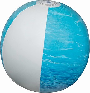 Beach ball in sea look