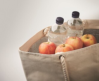 Beach cooler bag in cotton